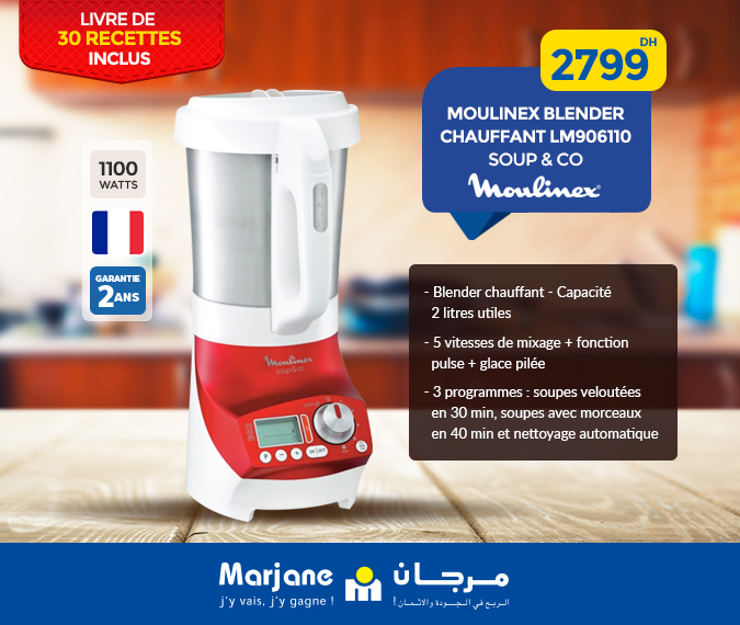 promotion Moulinex blender chauffant soup & co prix 2799 DH - Promotion au  maroc
