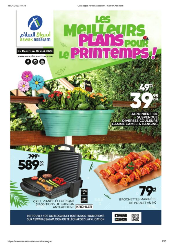 Catalogue Aswak Assalam Meuilleur Plans Mai 2023 printemps